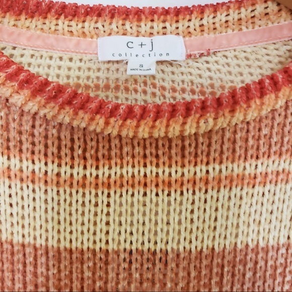 C+J‎ Collections knit sweater striped cinch waist Sweater size Small - Picture 5 of 8